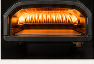 Even flame across the rear burner